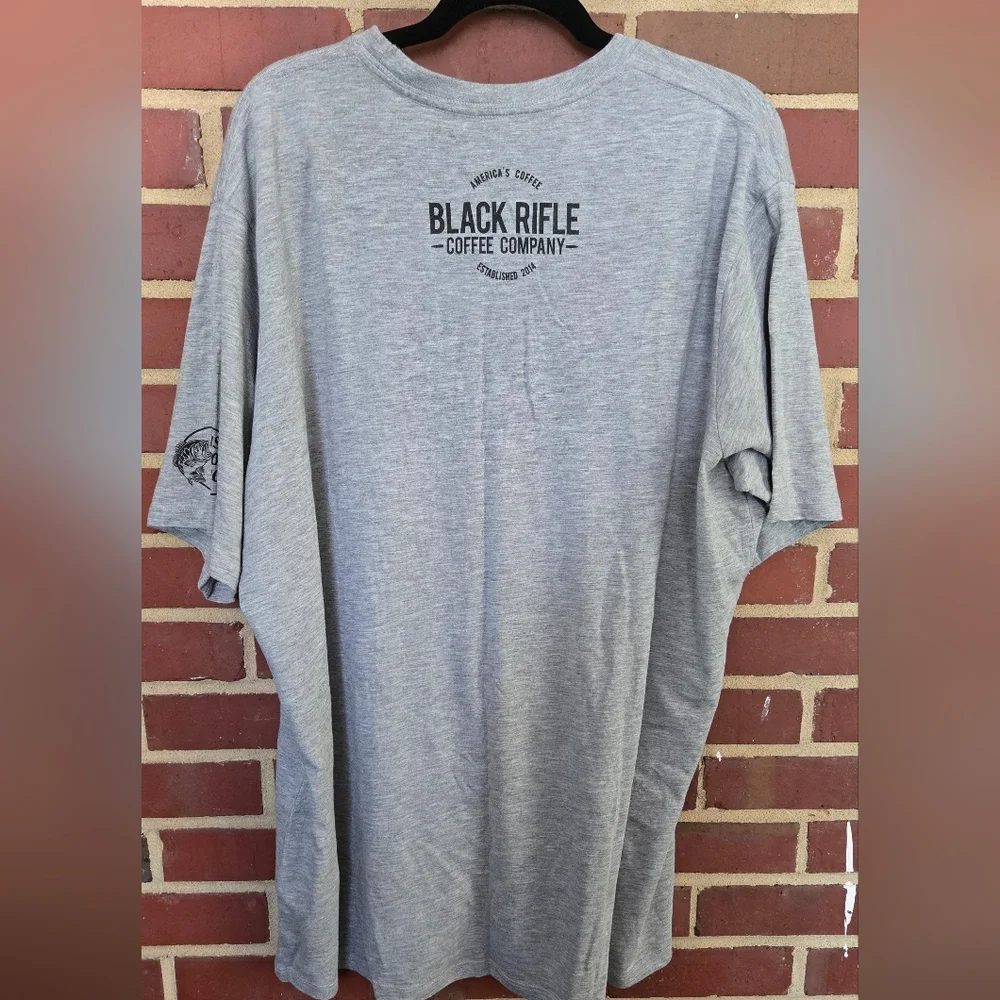 Black Rifle Coffee Company Shirt 3XL Gray Graphic Tee Bass Pro Shops Big & Tall - Picture 4 of 4